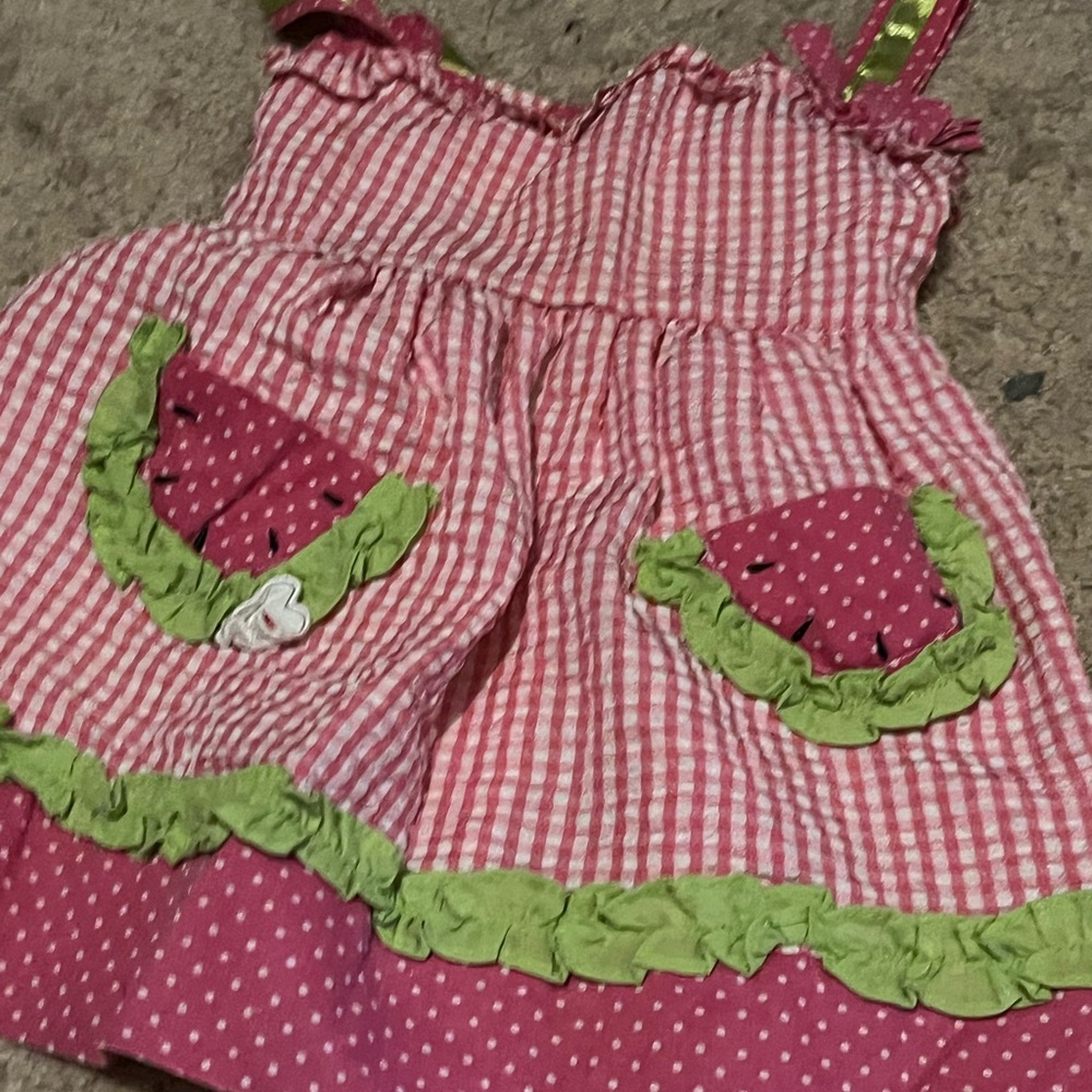 Charming Watermelon-Themed Kids Dress